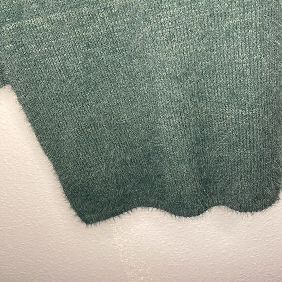 NWT New Fashion Nova Fuzzy Feels Green One Shoulder Dress Size XS - Picture 4 of 11